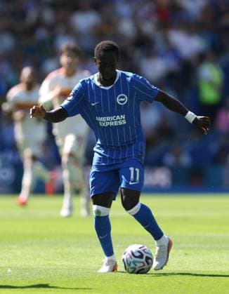 Pre Season Friendly - Brighton & Hove Albion v AS Roma BRIGHTON, ENGLAND, AUGUST 8: Yankuba Minteh of Brighton & Hove Albion during the Pre Season Friendly match between Brighton & Hove Albion v AS Roma at AMEX Community Stadium, Brighton on 8 August. (Photo by Daniel Weir) Brighton AMEX Community Stadium United Kingdom Copyright: xDanielxWeir SportsxPressxPhotox Sportspressphoto_SPR202549