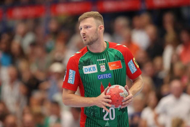 08.08.2026, xtgx, Handball Turnier, SC Magdeburg - SC DHfK Leipzig emspor, v.l. Philipp Weber (Magdeburg, 20) Lößnitz *** August 8, 2026, xtgx, Handball Tournament, SC Magdeburg vs. SC DHfK Leipzig emspor, from left: Philipp Weber (Magdeburg), 20 Lößnitz