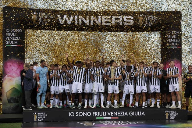 SOCCER - Friendly Match - Friuli Venezia Giulia Cup Photo by IPA ABACAPRESS.COM87332631 - Udinese fans celebrate during the FVG Cup match between Udinese Calcio and Nottingham Forest Football Club at the Bluenergy Stadium in Udine, Italy, on August 8, 2026. Udine Italy  Copyright: xIPAxSport ABACAx