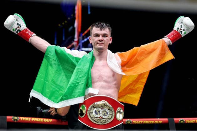 Zuffa Boxing 10, 3Arena, Dublin 8 8 2026 Aaron McKenna celebrates after the fight Aaron McKenna celebrates after the fight 8 8 2026  Copyright: xx NE1L5358