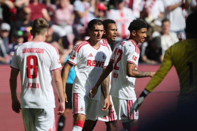 2. Testspiel, 1. FC Köln vs. Real Sociedad San Sebastian, rechts: Jubel um Nilas Yacobi (1. FC Köln) nach seinem Tor zum 2:1, 08.08.2026, Bild: *** Local Caption *** *** Sport 2 Friendly Match, 1. FC Köln vs. Real Sociedad San Sebastián; on the right, 1. FC Köln celebrates Nilas Yacobi after his goal to make it 2–1, August 8, 2026, Photo *** Local Caption ***