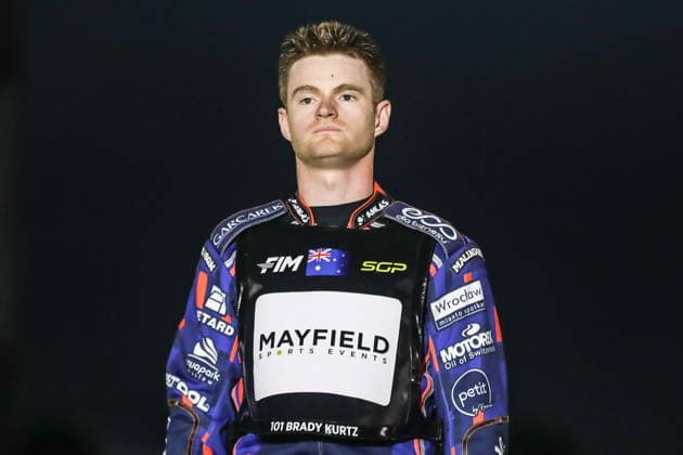 Ryga 08.08.2026. Zuzel FIM indywidualne mistrzostwa swiata na zuzlu sezon 2026 --- FIM Speedway Grand Prix season 2026 nz Brady Kurtz Fot. Kacper Staniec NEWSPIX.PL --- newspix.pl 
