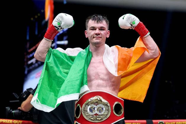 Zuffa Boxing 10, 3Arena, Dublin 8 8 2026 Aaron McKenna celebrates after the fight Aaron McKenna celebrates after the fight 8 8 2026  Copyright: xx NE1L5247