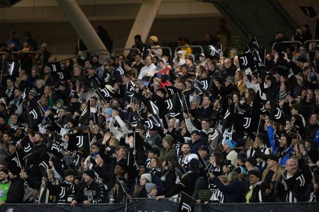 SOCCER JUVENTUS INTER, Juventus fan crowd during the soccer exhibition match between Juventus and Inter Milan at Optus Stadium in Perth, Saturday, August, 8, 2026. ( NO ARCHIVING PERTH WESTERN AUSTRALIA AUSTRALIA  Copyright: xINGOxBURKHARDTx 20260809181146469662