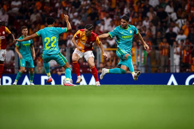 Galatasaray vs Villarreal CF friendly match Roland Sallai of Galatasaray in action during the match. Galatasaray and Villarreal CF faced each other during friendly match. The match took place Ali Sami Yen Rams Park Stadium on August 8th, 2026. Istanbul Istanbul Turkey Copyright: xBurakxBasturkx