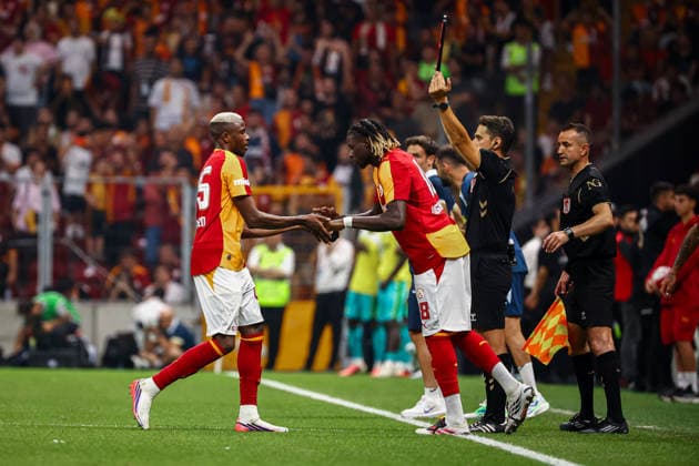Galatasaray vs Villarreal CF friendly match Victor Osimhen of Galatasaray is replaced by Lesley Ugochukwu of Galatasaray SK during the match. Galatasaray and Villarreal CF faced each other during friendly match. The match took place Ali Sami Yen Rams Park Stadium on August 8th, 2026. Istanbul Istanbul Turkey Copyright: xBurakxBasturkx