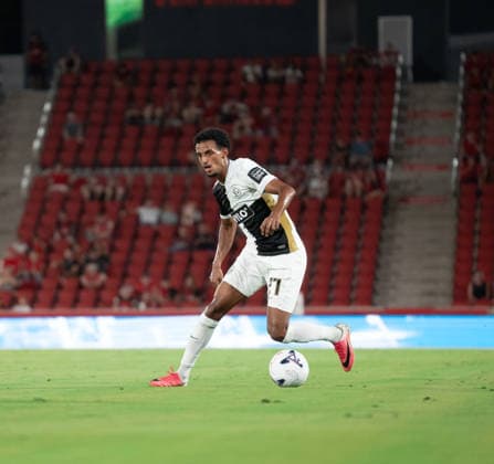 ESP: RCD Mallorca vs Elversberg Pre Season match 2026 2027 Francis Onyeka of Elversberg during Pre Season match between RCD Mallorca and Elversberg played at Estadio de Son Moix, on August 08, 2026 Palma de Mallorca, Spain. Palma de Mallorca Spain Football *** ESP RCD Mallorca vs. Elversberg, 2026–2027 Preseason Match: Francis Onyeka of Elversberg during the preseason match between RCD Mallorca and Elversberg, played at Estadio de Son Moix on August 8, 2026, in Palma de Mallorca, Spain. Palma de Mallorca, Spain. Soccer Copyright: xNandoxTorresx