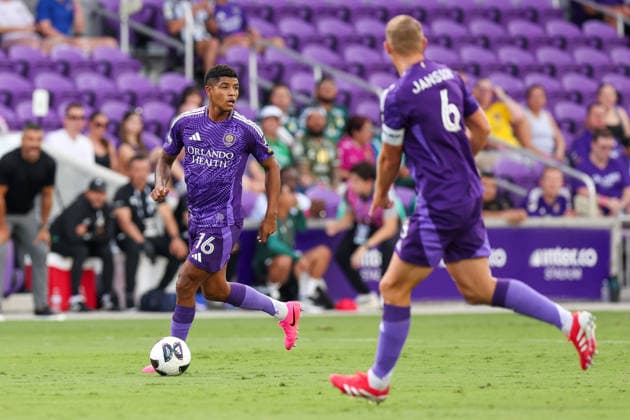 August 8, 2026, Orlando, Florida, USA: Orlando City SC midfielder WILDER CARTAGENA (16) controls the ball against Leon. Orlando City SC hosted Leon in a Leagues Cup march at Inter.Co Stadium in Orlando, FL. Soccer 2026: Leon 2:1 Orlando City SC  - ZUMAm299 20260808_znp_m299_007 Copyright: xTaylorxMcFeex