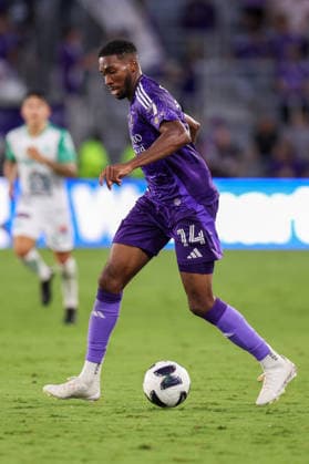 August 8, 2026, Orlando, Florida, USA: Orlando City SC midfielder TYRESE SPICER (14) dribbles the ball against Leon. Orlando City SC hosted Leon in a Leagues Cup march at Inter.Co Stadium in Orlando, FL. Soccer 2026: Leon 2:1 Orlando City SC  - ZUMAm299 20260808_znp_m299_023 Copyright: xTaylorxMcFeex