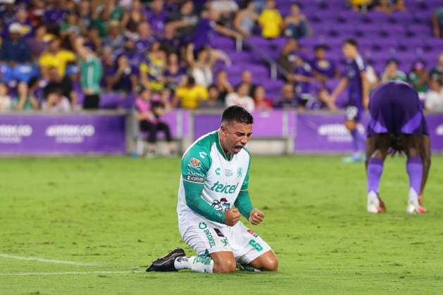 August 8, 2026, Orlando, Florida, USA: Leon midfielder FERNANDO BELTRAN (6) celebrate after a win during a match against Orlando City SC. Orlando City SC hosted Leon in a Leagues Cup march at Inter.Co Stadium in Orlando. Soccer 2026: Leon 2:1 Orlando City SC  - ZUMAm299 20260808_znp_m299_030 Copyright: xTaylorxMcFeex