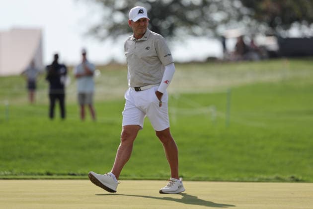 BEDMINSTER, NJ - AUGUST 08: Sergio Garcia of the LIV Golf League walks on the 15th hole during the third round of LIV Golf New York on August 8, 2026 at Trump National Golf Club in Bedminster, New Jersey. (Photo by Andrew Mordzynski Icon Sportswire) GOLF: AUG 08 LIV Golf New York EDITORIAL USE ONLY Icon2608088160559