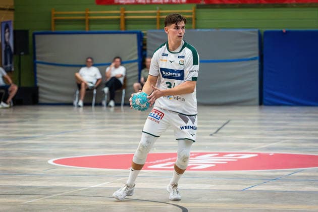08.08.2026, xovx, Handball Lindencup, HSG Wetzlar - HSC 2000 Coburg Paul Kompenhans (HSG Wetzlar), Freisteller Linden Stadthalle Hessen Deutschland (DE) *** August 8, 2026, xovx, Lindencup Handball Tournament, HSG Wetzlar vs. HSC 2000 Coburg, Paul Kompenhans, HSG Wetzlar, Cutout, Linden Stadthalle, Hesse, Germany, DE
