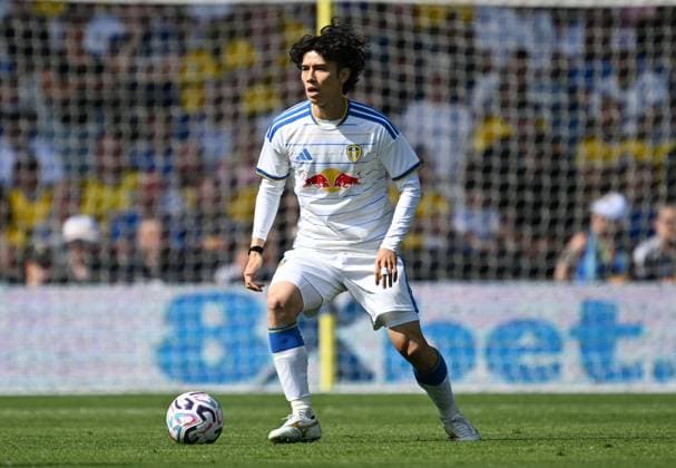 Ao Tanaka of Leeds United Leeds United v RB Leipzig, Pre Season Friendly, Football, Elland Road, Leeds, UK - 08 Aug 2026Leeds Elland Road United Kingdom EDITORIAL USE ONLY No use with unauthorised audio, video, data, fixture lists, club league logos or live services. Online in-match use limited to 120 images, no video emulation. No use in betting, games or single club league player publications.  Copyright: xAnnaxGowthorpe Shutterstockx 17051042cw