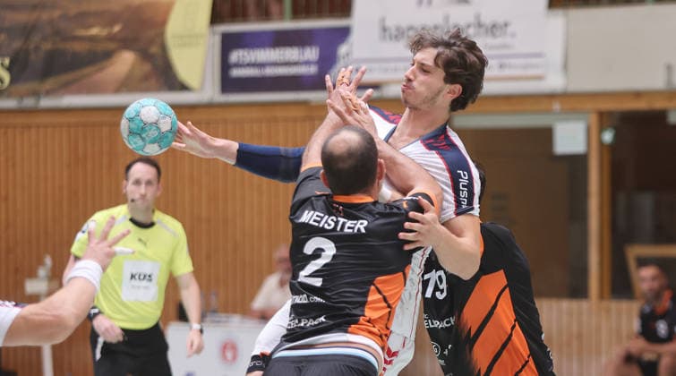 Handball, Testspiel, SG BBM Bietigheim - Kadetten Schaffhausen Bönnigheim , Handball SG BBM Bietigheim vs. Kadetten Schaffhausen , Fynn Nicolaus ( BBM ) *** Bönnigheim, Handball: SG BBM Bietigheim vs. Kadetten Schaffhausen, Fynn Nicolaus (BBM)