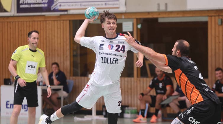 Handball, Testspiel, SG BBM Bietigheim - Kadetten Schaffhausen Bönnigheim , Handball SG BBM Bietigheim vs. Kadetten Schaffhausen , Maxim Orlov ( BBM ) *** Bönnigheim, Handball: SG BBM Bietigheim vs. Kadetten Schaffhausen, Maxim Orlov (BBM)