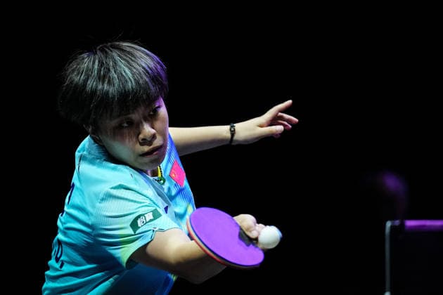 (260809) -- YOKOHAMA, Aug. 9, 2026 -- Wang Yidi of China hits a return during the women s singles semifinal match between Harimoto Miwa of Japan and Wang Yidi of China at the WTT Champions Yokohama 2026 in Yokohama, Japan, Aug. 9, 2026. ) (SP)JAPAN-YOKOHAMA Table tennis, Tischtennis WTT CHAMPIONS YOKOHAMA-WOMEN S SINGLES JiaxHaocheng 