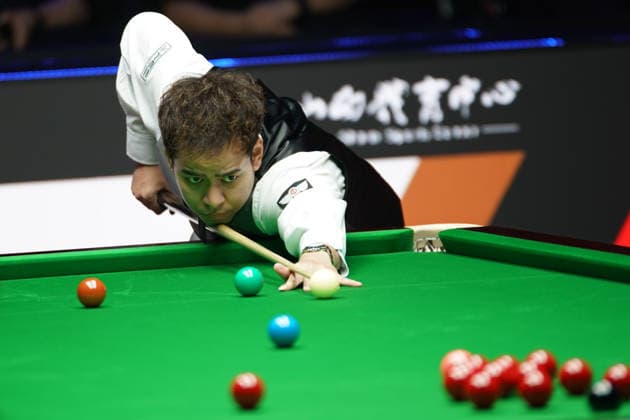 TAIYUAN, CHINA - AUGUST 09: Noppon Saengkham of Thailand plays a shot in the Round 1 match against Judd Trump of England on day 2 of the 2026 China Open (officially the 2026 Satuo China Open) at the Riverside Sports Centre on August 9, 2026 in Taiyuan, Shanxi Province of China.  Copyright: xTaixChengzhex 111658963811
