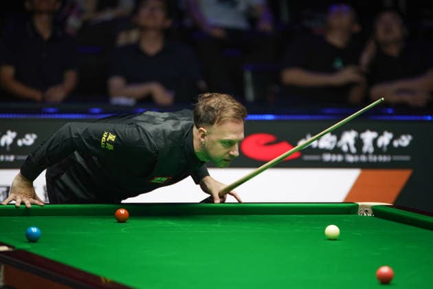TAIYUAN, CHINA - AUGUST 09: Judd Trump of England plays a shot in the Round 1 match against Noppon Saengkham of Thailand on day 2 of the 2026 China Open (officially the 2026 Satuo China Open) at the Riverside Sports Centre on August 9, 2026 in Taiyuan, Shanxi Province of China.  Copyright: xTaixChengzhex 111658963827