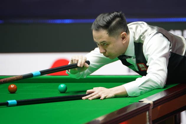 TAIYUAN, CHINA - AUGUST 09: Xiao Guodong of China plays a shot in the first round match against Anthony McGill of Scotland on day 2 of the 2026 World Snooker Tour China Open at Taiyuan Binhe Sports Center on August 9, 2026 in Taiyuan, Shanxi Province of China.  Copyright: xTaixChengzhex 111658964099