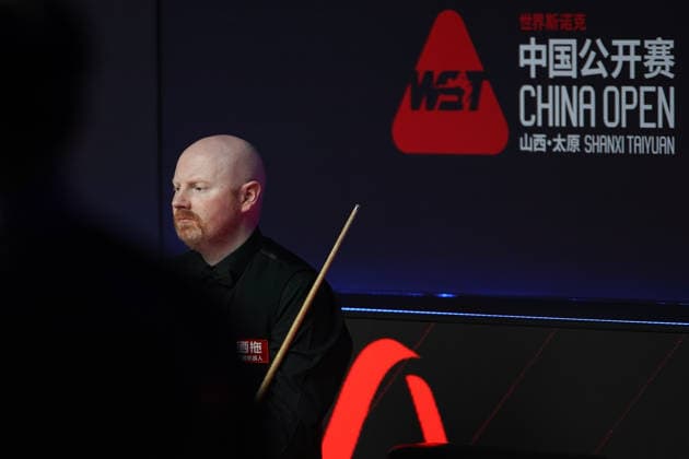 TAIYUAN, CHINA - AUGUST 09: Anthony McGill of Scotland reacts in the first round match against Xiao Guodong of China on day 2 of the 2026 World Snooker Tour China Open at Taiyuan Binhe Sports Center on August 9, 2026 in Taiyuan, Shanxi Province of China.  Copyright: xTaixChengzhex 111658964102