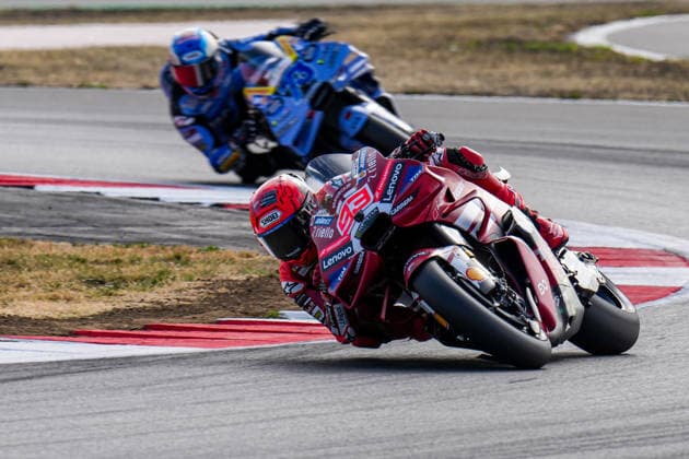 Marc Marquez (Spain) of the Ducati Lenovo Team ( 93) during MotoGP Warm Up at Round 12 of the 2026 Qatar Airways Grand Prix of Great Britain at Silverstone Circuit, Towcester, England on the 9 August 2026.  Copyright: xDavidxHornx PMI-7310-0234