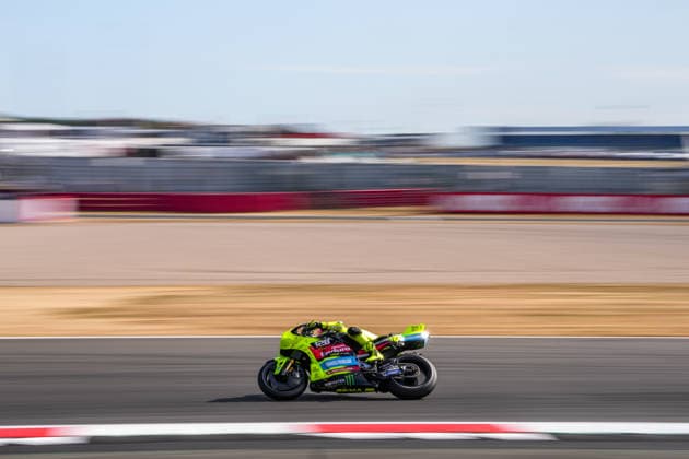 Fabio Di Giannantonio (Italy) of the Pertamina Enduro VR46 Racing Team ( 49) during MotoGP Warm Up at Round 12 of the 2026 Qatar Airways Grand Prix of Great Britain at Silverstone Circuit, Towcester, England on the 9 August 2026.  Copyright: xDavidxHornx PMI-7310-0255