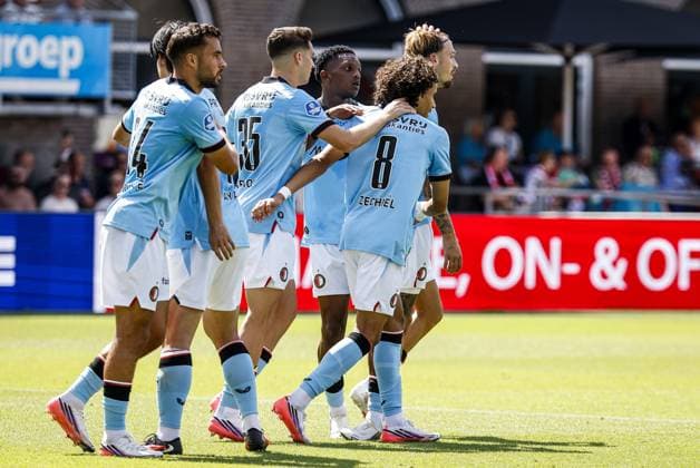 ROTTERDAM - Luciano Valente of Feyenoord celebrates the 0-1 during the Dutch Eredivisie match between Sparta Rotterdam and Feyenoord at Sparta Stadion Het Kasteel on August 9, 2026 in Rotterdam, the Netherlands. BAS CZERWINSKI ANP Eredivisie 2026 27 xVIxANPxSportx xxANPxIVx 565148194 originalFilename: 565148194.jpg