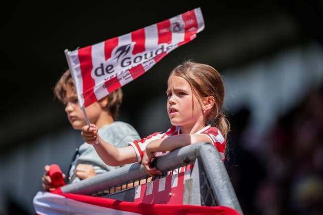 ROTTERDAM , 09-08-2026 , Sparta Stadium Het Kasteel , season 2026 2027 , Dutch Eredivisie football , match between Sparta Rotterdam and Feyenoord , picture shows Sparta fan Sparta - Feyenoord  x205577942x Copyright: