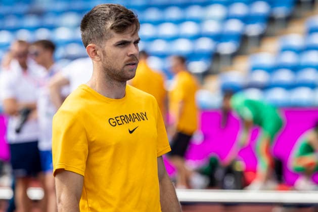 BIRMINGHAM, GREAT BRITAIN - AUGUST 9, 2026 : Heiko GUSSMANN (GER Germany) during the training day before the European Athletics Championships at Alexander Stadium on August 9, 2026 in Birmingham, Great Britain. Nordrhein-Westfalen Great Britain Copyright: xLeahxKohringx