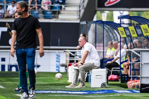 KAA Gent v KV Mechelen - Jupiler Pro League GENT, BELGIUM - AUGUST 09 : Vanderbiest Frederik head coach of KV Mechelen pictured during the Jupiler Pro League match between KAA Gent and KV Mechelen on August 9, 2026 in Gent, Belgium, 09 08 2026 Gent Belgium  Copyright: xTgox