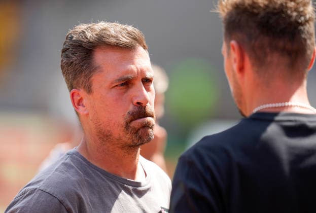 Thomas Stamm (Cheftrainer) spricht vor dem Spiel mit Miroslav Klose (Cheftrainer). GER, 1. FC Nürnberg vs SG Dynamo Dresden, 2. Bundesliga, 1. Spieltag, Saison 2026-27, Max-Morlock-Stadion, Nürnberg, 09.08.2026 DFL REGULATIONS PROHIBIT ANY USE OF PHOTOGRAPHS AS IMAGE SEQUENCES AND OR QUASI-VIDEO Foto: HMB Media Scott W. Coleman Nürnberg Max-Morlock-Stadion Bayern GER Copyright: xScottxW.xColemanx