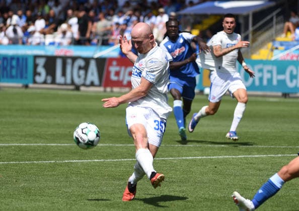 09.08.2026, xhbx, Fussball 3.Liga, TSG 1899 Hoffenheim U23 - Hansa Rostock v.l. Maximilian Krauß (Hansa Rostock) (DFL DFB REGULATIONS PROHIBIT ANY USE OF PHOTOGRAPHS as IMAGE SEQUENCES and or QUASI-VIDEO) Hoffenheim *** August 9, 2026, xhbx, Soccer 3rd Division, TSG 1899 Hoffenheim U23 vs. Hansa Rostock, left: Maximilian Krauß, Hansa Rostock. DFL and DFB regulations prohibit any use of photographs as image sequences and or quasi-video. Hoffenheim