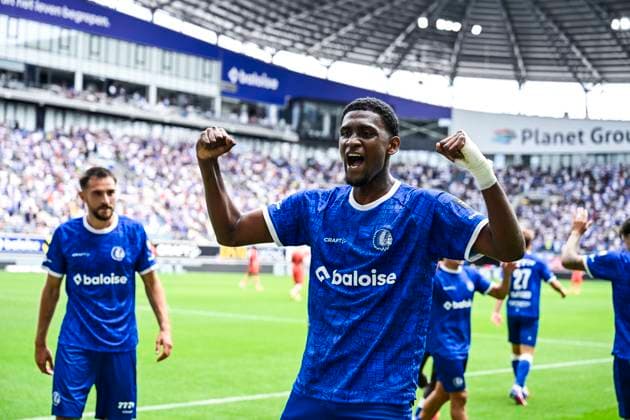 KAA Gent v KV Mechelen - Jupiler Pro League GENT, BELGIUM - AUGUST 09 : Vergara Josue forward of KAA Gent celebrates after scoring during the Jupiler Pro League match between KAA Gent and KV Mechelen on August 9, 2026 in Gent, Belgium, 09 08 2026 Gent Belgium  Copyright: xTgox