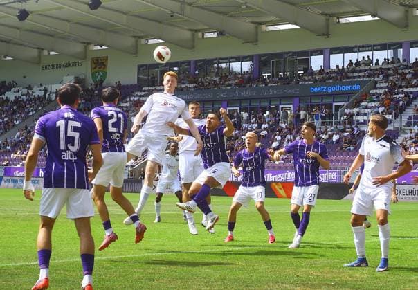 Football, Regionalliga Nordost, FC Erzgebirge Aue v BFC Preussen