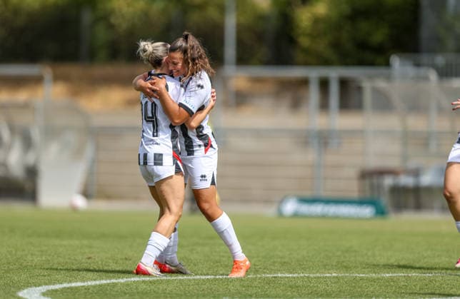 GER, Frankfurt, Eintracht Frankfurt II vs FC Ingolstadt, DFB, 2. Bundesliga, Fussball, Spielzeit 2026 2027, Stadion am Brentanobad, 2. Spieltag im Bild: Carina Wüst (FC Ingolstadt Frauen 14) erzielt den ersten Treffer und das 0:1, Tor, Jubel und Freude, Emotionen DFB DFL REGULATIONS PROHIBIT ANY USE OF PHOTOGRAPHS AS IMAGE SEQUENCES AND OR QUASI-VIDEO, 09.08.2026 *** GER, Frankfurt, Eintracht Frankfurt II vs. FC Ingolstadt, DFB, 2. Bundesliga, Soccer, 2026–2027 Season, Stadion am Brentanobad, Matchday 2 in pictures: Carina Wüst of FC Ingolstadt Women’s U-14 scores the first goal, making it 0–1, goal, Celebration and joy, emotions. DFB and DFL regulations prohibit any use of photographs as image sequences and or quasi-video. August 9, 2026 Copyright: HMBxMedia HendrikxHamelau
