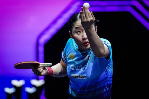 (260809) -- YOKOHAMA, Aug. 9, 2026 -- Harimoto Miwa of Japan serves during the women s singles final match between Harimoto Miwa of Japan and Chen Xingtong of China at the WTT Champions Yokohama 2026 in Yokohama, Japan, Aug. 9, 2026. ) (SP)JAPAN-YOKOHAMA Table tennis, Tischtennis WTT CHAMPIONS YOKOHAMA-WOMEN S SINGLES JiaxHaocheng 
