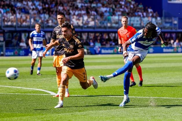 ZWOLLE , 09-08-2026 , MAC3park stadion , season 2026 2027 , Dutch Eredivisie football , match between PEC Zwolle and Ajax , picture shows PEC Zwolle player Ibrahim Cissoko shoots PEC - Ajax  x205580459x Copyright: