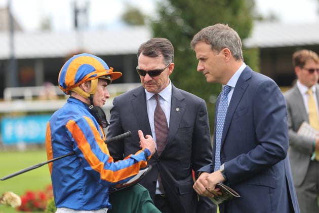 REPRO FREE *PRESS RELEASE NO REPRODUCTION FEE* EDITORIAL USE ONLY August Series Keeneland Phoenix Stakes, Curragh Racecourse, Kildare 9 8 2026 Ryan Moore and Adian O™™Brien Ryan Moore and Adian O™™Brien 9 8 2026  Copyright: xBryanxKeanex BK1_6820 copy