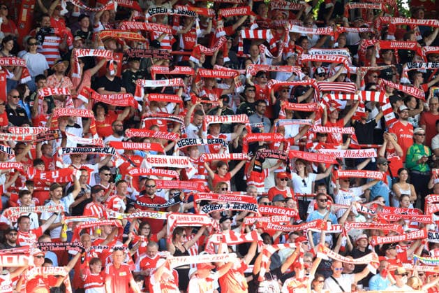 09.08.2026, GER Deutschland, Fussball, 1.Frauen-Fussballbundesliga, 202672027, Alte Foersterei, 1.FC Union vs. Inter Mailand 1.FC Union-Fans 1. Liga: DFB DFL regulations prohibit any use of photographs as image sequences and or quasi-video) Berlin Stadion Alte Foersterei Berlin Deutschland *** August 9, 2026, GER Germany, Soccer, Women s Bundesliga 1, 202672027, Alte Foersterei, 1 FC Union vs. Inter Milan, 1 FC Union Fans, 1st Division, DFB, DFL regulations prohibit any use of photographs as image sequences and or quasi-video, Berlin, Alte Foersterei Stadium, Berlin, Germany Copyright: xNordphotox xEnglerx