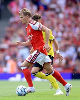 Martin Oedegaard of Arsenal Arsenal v Borussia Dortmund, Pre Season Friendly, Football, Emirates Stadium, London, UK - 09 Aug 2026London Emirates Stadium United Kingdom EDITORIAL USE ONLY No use with unauthorised audio, video, data, fixture lists, club league logos or live services. Online in-match use limited to 120 images, no video emulation. No use in betting, games or single club league player publications.  Copyright: xGeorgexTewkesbury Shutterstockx 17051143ah