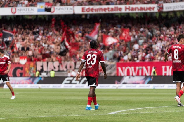Mohamed Ali Zoma (1. FC Nuernberg, 23), GER, 1. FC Nuernberg vs. Dynamo Dresden, Fussball, 2. Bundesliga, 1. Spieltag, Saison 2026 2027, 09.08.2026, DFL REGULATIONS PROHIBIT ANY USE OF PHOTOGRAPHS AS IMAGE SEQUENCES AND OR QUASI-VIDEO, GER, 1. FC Nuernberg vs. Dynamo Dresden, Fussball, 2. Bundesliga, 1. Spieltag, Saison 2026 2027, 09.08.2026, Nuernberg *** Mohamed Ali Zoma, 1. FC Nuremberg, 23, GER, 1. FC Nuremberg vs. Dynamo Dresden, Soccer, 2. Bundesliga, Matchday 1, 2026–2027 Season, August 9, 2026, DFL regulations prohibit any use of photographs as image sequences and or quasi-video, GER, 1. FC Nuremberg vs. Dynamo Dresden, Soccer, 2. Bundesliga, Matchday 1, 2026–2027 season, August 9, 2026, Nuremberg Copyright: xEibner-Pressefoto MaxxVogelx EP_MVL