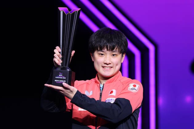 Tomokazu Harimoto (JPN), AUGUST 9, 2026 - Table tennis, Tischtennis : WTT Champions Yokohama 2026 Award Ceremony at Yokohama BUNTAI, Kanagawa, Japan.  aflo_340452201 YUTAKAx