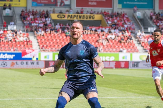 Jan Löhmannsröben (CFC, 4), Hallescher FC vs. Chemnitzer FC, Fussball, Regionalliga Nordost, 4. Spieltag, Saison 2026 27, 09.08.2026 Halle Leuna Chemie Stadion ST Deutschland *** Jan Löhmannsröben CFC, 4, Hallescher FC vs. Chemnitzer FC, Soccer, Northeast Regional League, Matchday 4, 2026–27 Season, August 9, 2026, Halle Leuna Chemie Stadium, ST Deutschland