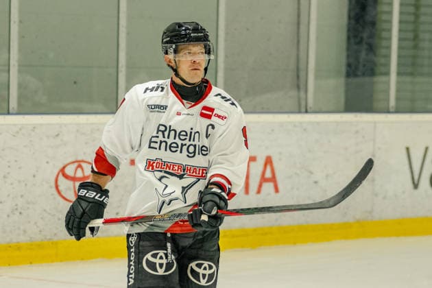 Moritz Mueller (Koelner Haie, 91) im Training. Oeffentliches Training Koelner Haie im Haie Zentrum, Penny DEL, Eishockey, Saison 2026 2027, 09.08.2026 oeffentliches Training Koelner Haie, Penny DEL, Saison 2026 2027, 09.08.2026 Koeln *** Moritz Mueller, Cologne Sharks, 91 in practice; Cologne Sharks public practice at the Haie Zentrum, Penny DEL, ice hockey, 2026–2027 season, August 9, 2026, Cologne Sharks public practice, Penny DEL, 2026–2027 season, August 9, 2026, Cologne Copyright: xEibner-Pressefoto ThomasxHaeslerx EP_THR