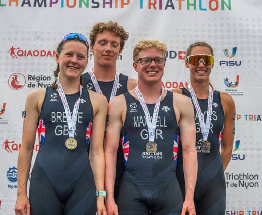 August 9, 2026, Nyon, Vaud, Switzerland: Nyon Switzerland, 08 09 2026: Team Great Britain wins the championship bronze medal. during FISU World University Championship Triathlon Nyon 2026 (International University Sports Federation). The NyonTriathlon is the final of the FISU World University Triathlon Championship which also the 37th edition and took place at Nyon in Vaud in Switzerland. FISU World University Championship Triathlon Nyon 2026  - ZUMAd206 20260809_zip_d206_021 Copyright: xEricxDubostx