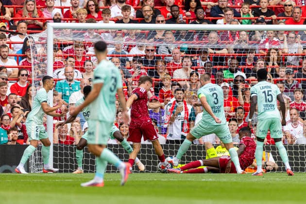 Football - Pre-Season Friendly - Liverpool FC v AS Monaco LIVERPOOL, ENGLAND - Saturday, August 8, 2026: Liverpool s Florian Wirtz scores the second goal during a pre-season friendly match between Liverpool FC and AS Monaco FC at Anfield. (Photo by David Rawcliffe Propaganda) LIVERPOOL Anfield MERSEYSIDE ENGLAND  Copyright: xDavidxRawcliffex P2026-08-09-Liverpool_Monaco-57