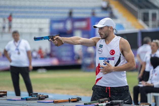 European Modern pentathlon, moderner Fünfkampf Championships ISTANBUL, TURKIYE - AUGUST 09 : Bugra Unal of Turkiye finish 7th as the 2026 European Senior Modern Pentathlon Championships conclude at Burhan Felek Sports Complex in Istanbul, Turkiye on August 09, 2026 in Istanbul, Turkiye. Arife Karakum Anadolu Istanbul Turkey. Editorial use only. Please get in touch for any other usage.  Copyright: x2026xAnadoluxArifexKarakumx