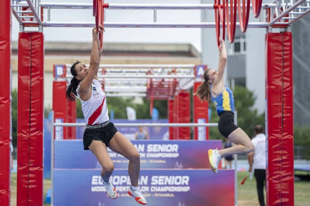 European Modern pentathlon, moderner Fünfkampf Championships ISTANBUL, TURKIYE - AUGUST 09 : Sidal Aslan of Turkiye finish 7th as the 2026 European Senior Modern Pentathlon Championships conclude at Burhan Felek Sports Complex in Istanbul, Turkiye on August 09, 2026 in Istanbul, Turkiye. Arife Karakum Anadolu Istanbul Turkey. Editorial use only. Please get in touch for any other usage.  Copyright: x2026xAnadoluxArifexKarakumx