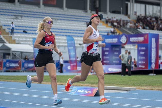 European Modern pentathlon, moderner Fünfkampf Championships ISTANBUL, TURKIYE - AUGUST 09 : Sidal Aslan of Turkiye finish 7th as the 2026 European Senior Modern Pentathlon Championships conclude at Burhan Felek Sports Complex in Istanbul, Turkiye on August 09, 2026 in Istanbul, Turkiye. Arife Karakum Anadolu Istanbul Turkey. Editorial use only. Please get in touch for any other usage.  Copyright: x2026xAnadoluxArifexKarakumx