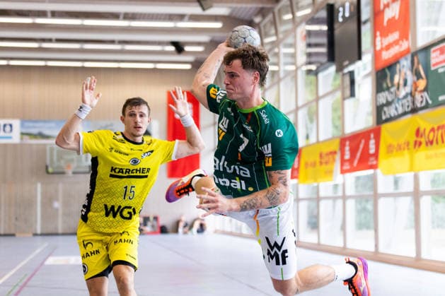 Victor KLOEVE (FRISCH AUF! Goeppingen, 07) erzielt ein Tor, Aktion, Torwurf GER, FRISCH AUF! Goeppingen vs. TVB Stuttgart, Handball, Vorbereitung, Turnier, S-Cup Altensteig, Finale, Spielzeit 2026 2027, 09.08.2026, GER, FRISCH AUF! Goeppingen vs. TVB Stuttgart, Handball, Vorbereitung, Turnier, S-Cup Altensteig, Finale, Spielzeit 2026 2027, 09.08.2026, Altensteig *** Victor KLOEVE FRISCH AUF Goeppingen, 07 scores a goal, play, shot on goal GER, FRISCH AUF Goeppingen vs. TVB Stuttgart, handball, preseason, tournament, S Cup Altensteig, final, 2026–2027 season, August 9, 2026, GER, FRISCH AUF Goeppingen vs. TVB Stuttgart, handball, preseason, tournament, S Cup Altensteig, final, 2026–2027 season, August 9, 2026, Altensteig Copyright: xEibnerxPressefoto OliverxSchmidtx EP_OST